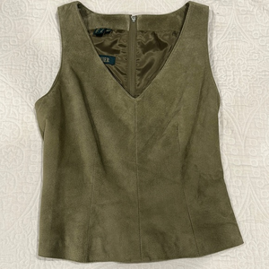 Women’s vintage green soft leather vest by Danier leather.  Women’s size‎ 6.